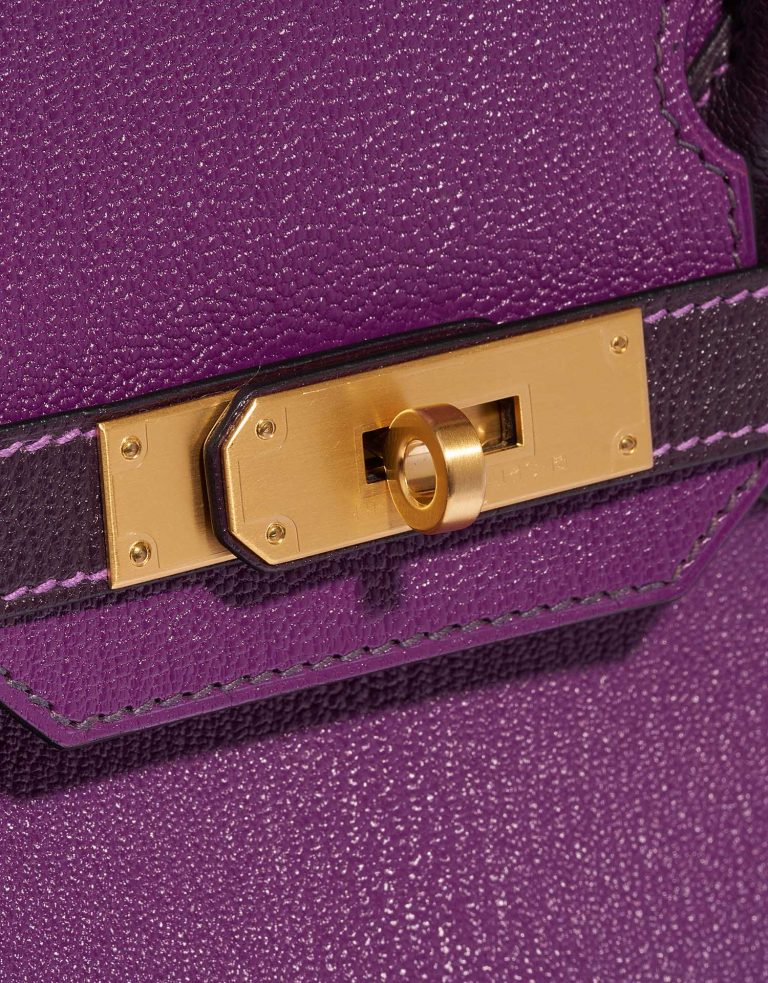 Pre-owned Hermès bag Birkin HSS 30 Chèvre Mysore Anémone / Raisin Violet Closing System | Sell your designer bag on Saclab.com