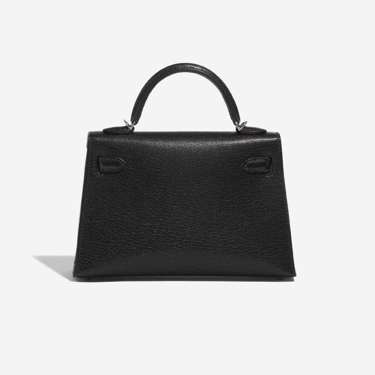 Pre-owned Hermès bag Kelly Mini Chèvre Chamkila Black Black Back | Sell your designer bag on Saclab.com