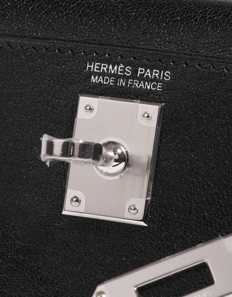 Pre-owned Hermès bag Kelly Mini Chèvre Chamkila Black Black Logo | Sell your designer bag on Saclab.com