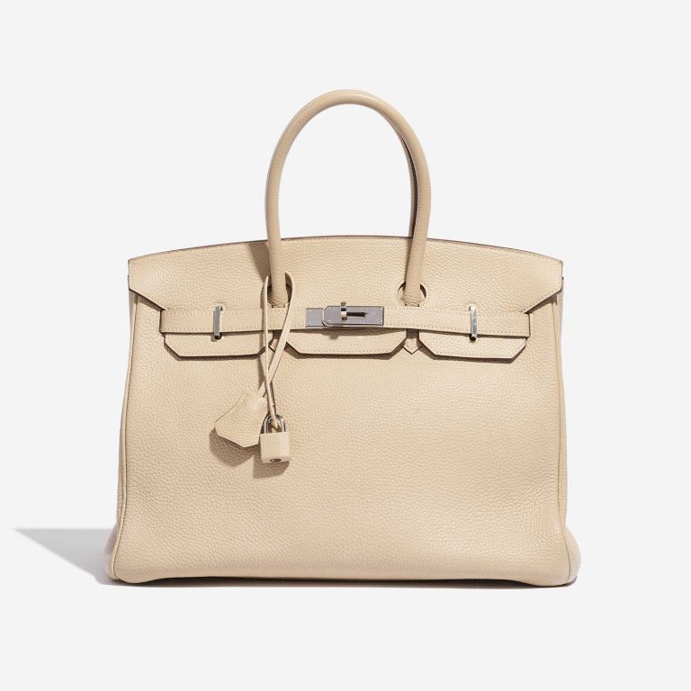 Pre-owned Hermès bag Birkin 35 Togo Parchemin Beige Front | Sell your designer bag on Saclab.com