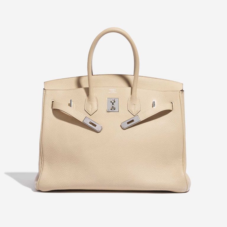 Pre-owned Hermès bag Birkin 35 Togo Parchemin Beige Front Open | Sell your designer bag on Saclab.com