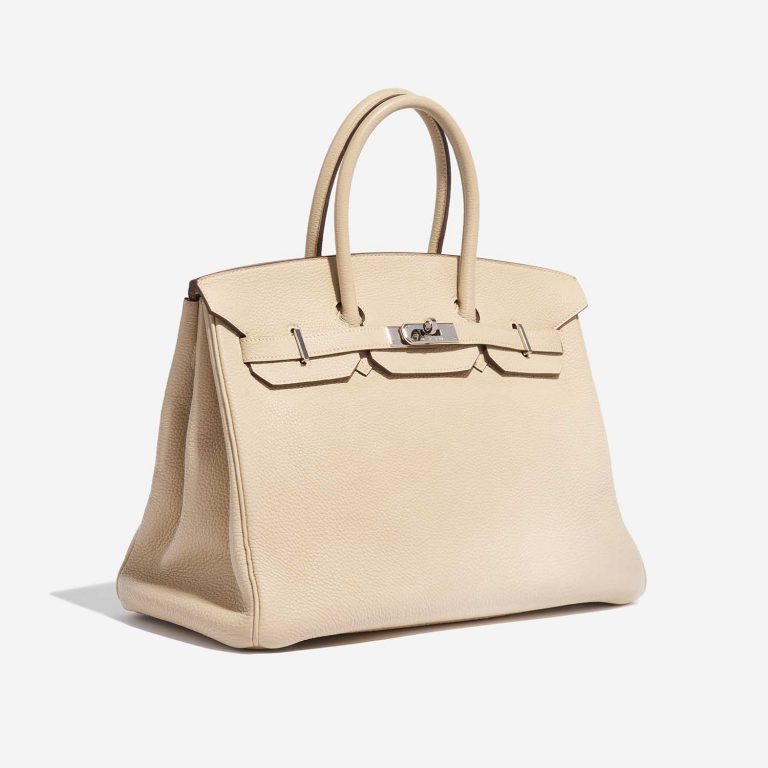 Pre-owned Hermès bag Birkin 35 Togo Parchemin Beige Side Front | Sell your designer bag on Saclab.com