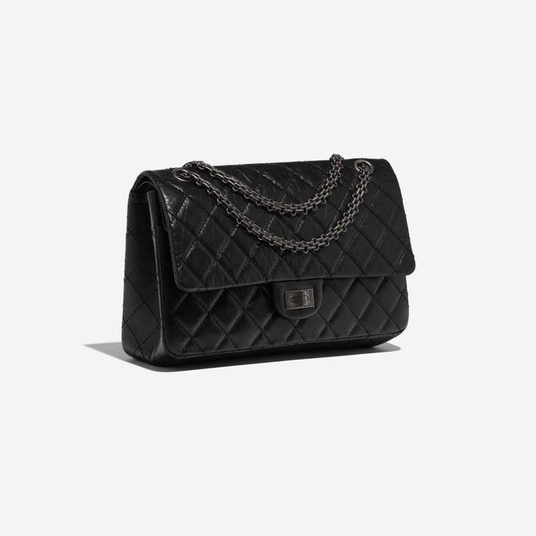 Pre-owned Chanel bag 2.55 Reissue 226 Aged Calf Black Black Side Front | Sell your designer bag on Saclab.com