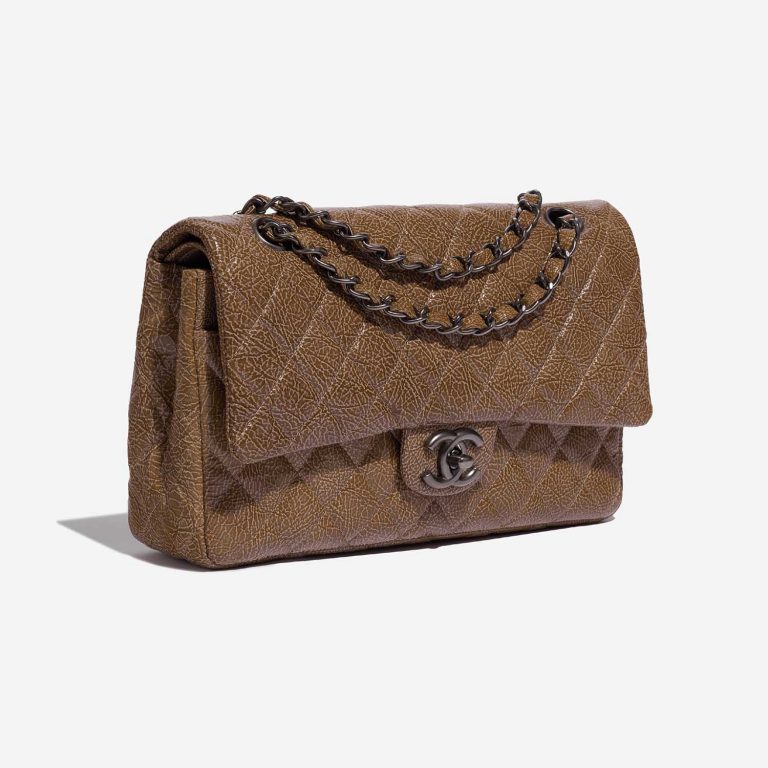 Pre-owned Chanel bag Timeless Medium Patent Leather Brown Brown Side Front | Sell your designer bag on Saclab.com