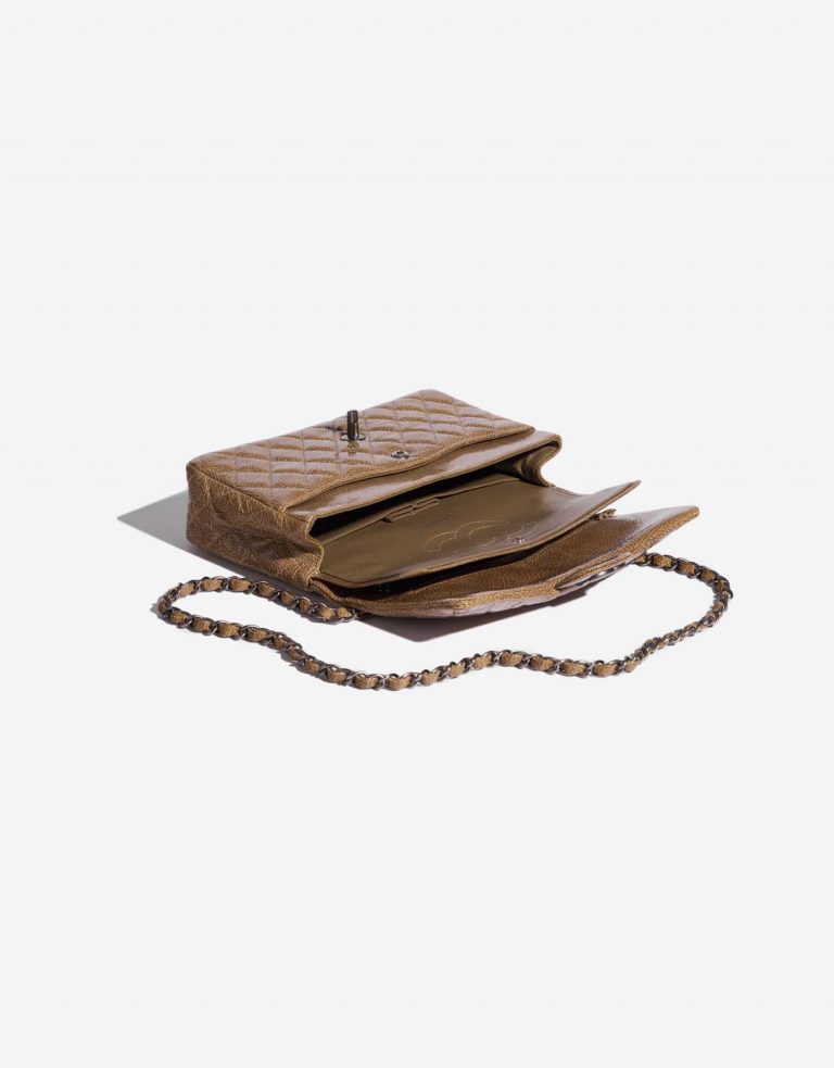Pre-owned Chanel bag Timeless Medium Patent Leather Brown Brown Inside | Sell your designer bag on Saclab.com