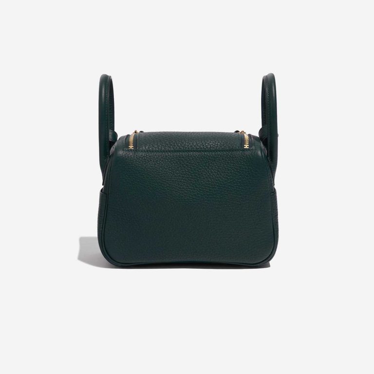 Pre-owned Hermès bag Lindy  20 Mini Taurillon Clemence Vert Cypress Green Back | Sell your designer bag on Saclab.com