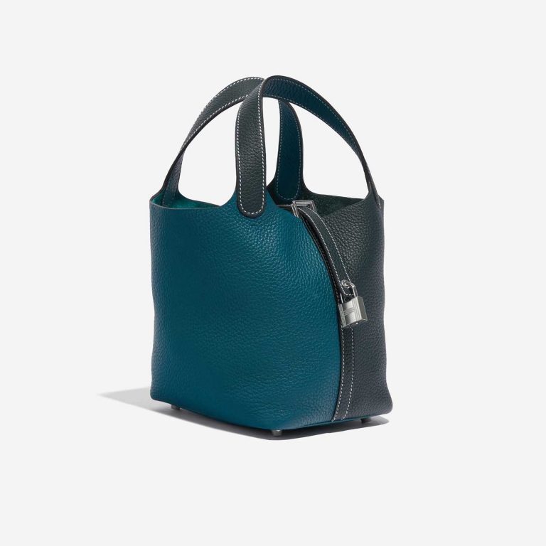 Pre-owned Hermès bag Picotin 18 Taurillon Clemence Vert Cypress / Vert Bosphore Green Side Front | Sell your designer bag on Saclab.com