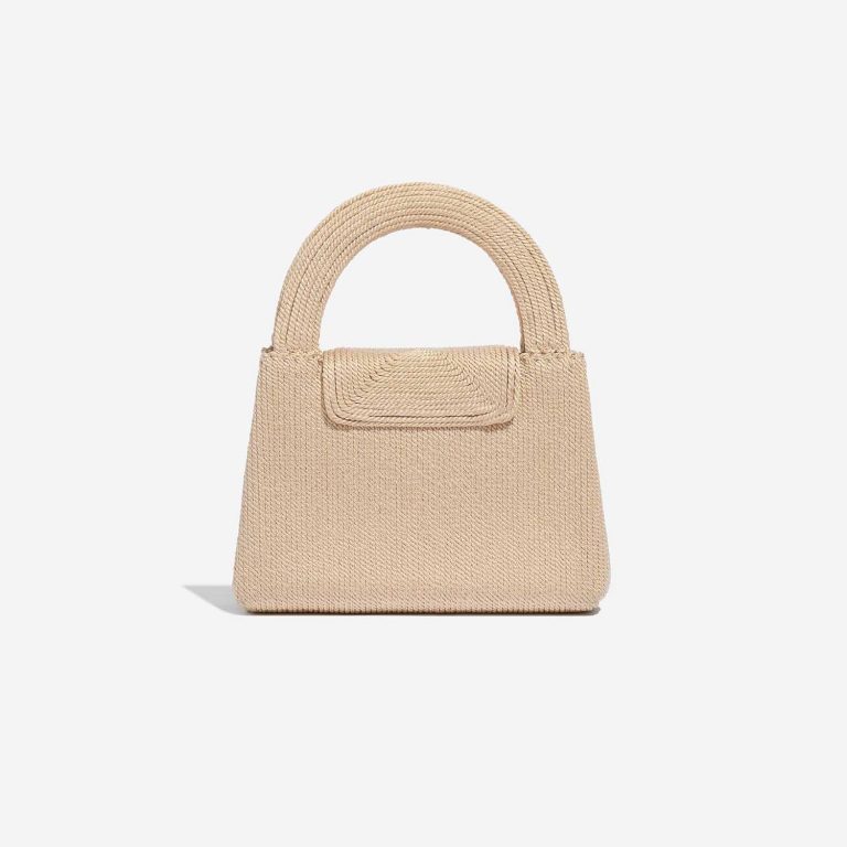 Pre-owned Chanel bag Timeless Handle Small Silk Rope Beige Beige Back | Sell your designer bag on Saclab.com