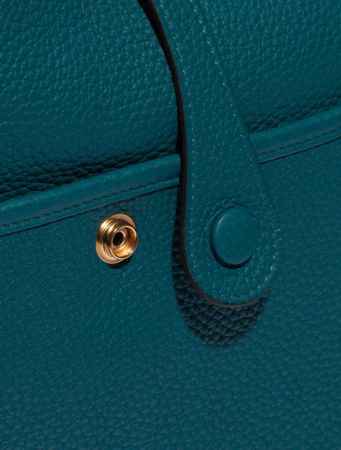 Pre-owned Hermès bag Evelyne 29 Taurillon Clemence Vert Bosphore Green Closing System | Sell your designer bag on Saclab.com