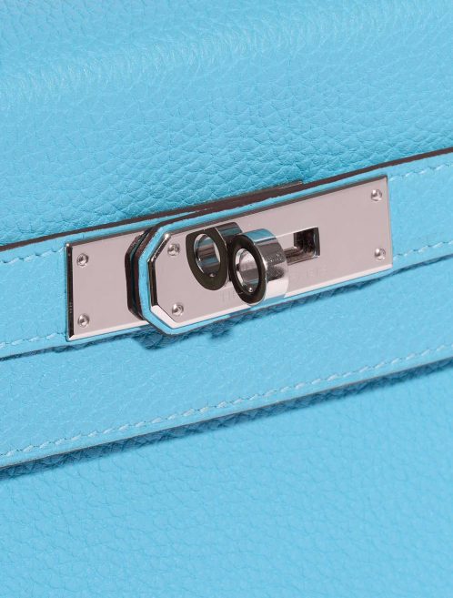 Pre-owned Hermès bag Kelly HSS 28 Togo Blue du Nord / Gris Perle Blue Closing System | Sell your designer bag on Saclab.com