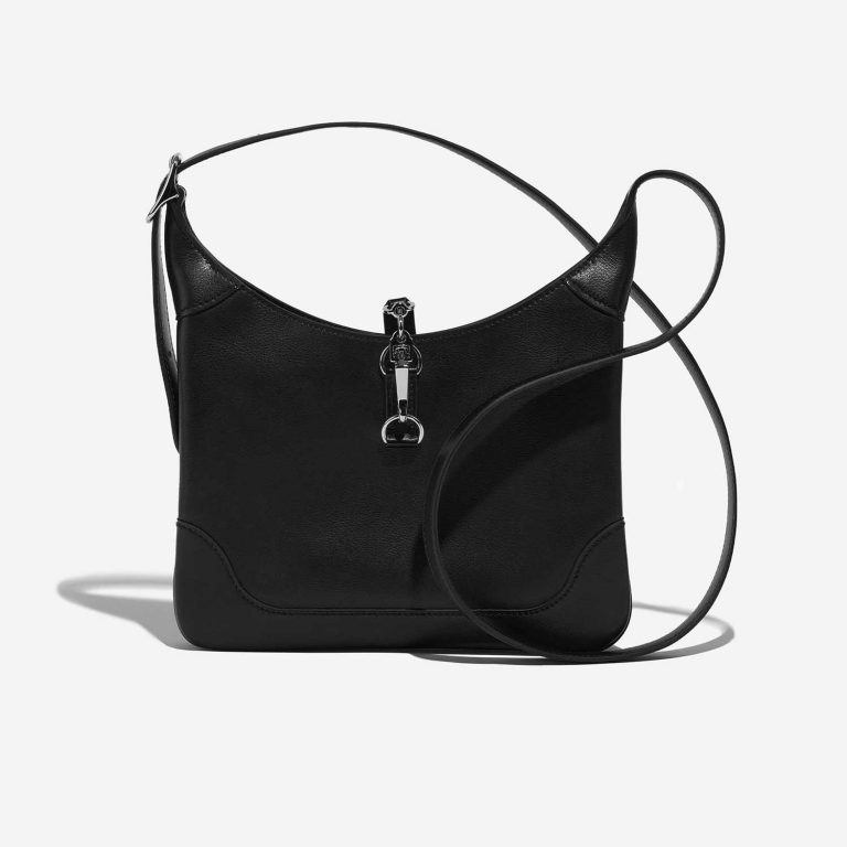 Pre-owned Hermès bag Trim Duo 24 Evercolor Black Black Front | Sell your designer bag on Saclab.com