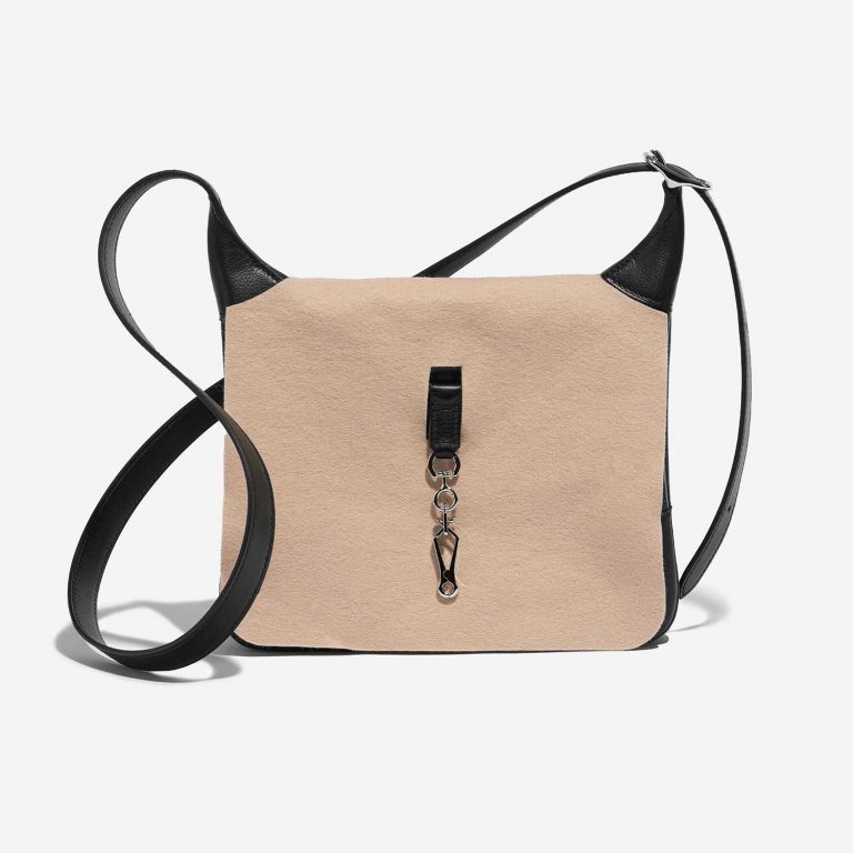 Pre-owned Hermès bag Trim Duo 24 Evercolor Black Black Front Velt | Sell your designer bag on Saclab.com