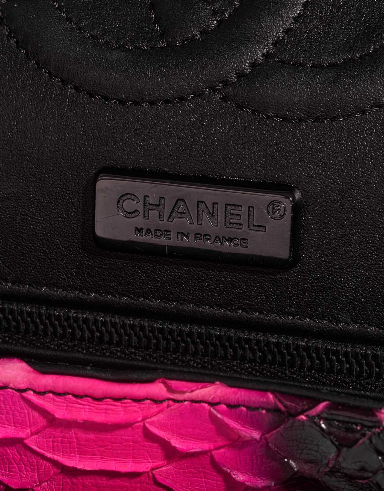 Pre-owned Chanel bag Timeless Medium Python Black / Pink Black, Pink Logo | Sell your designer bag on Saclab.com