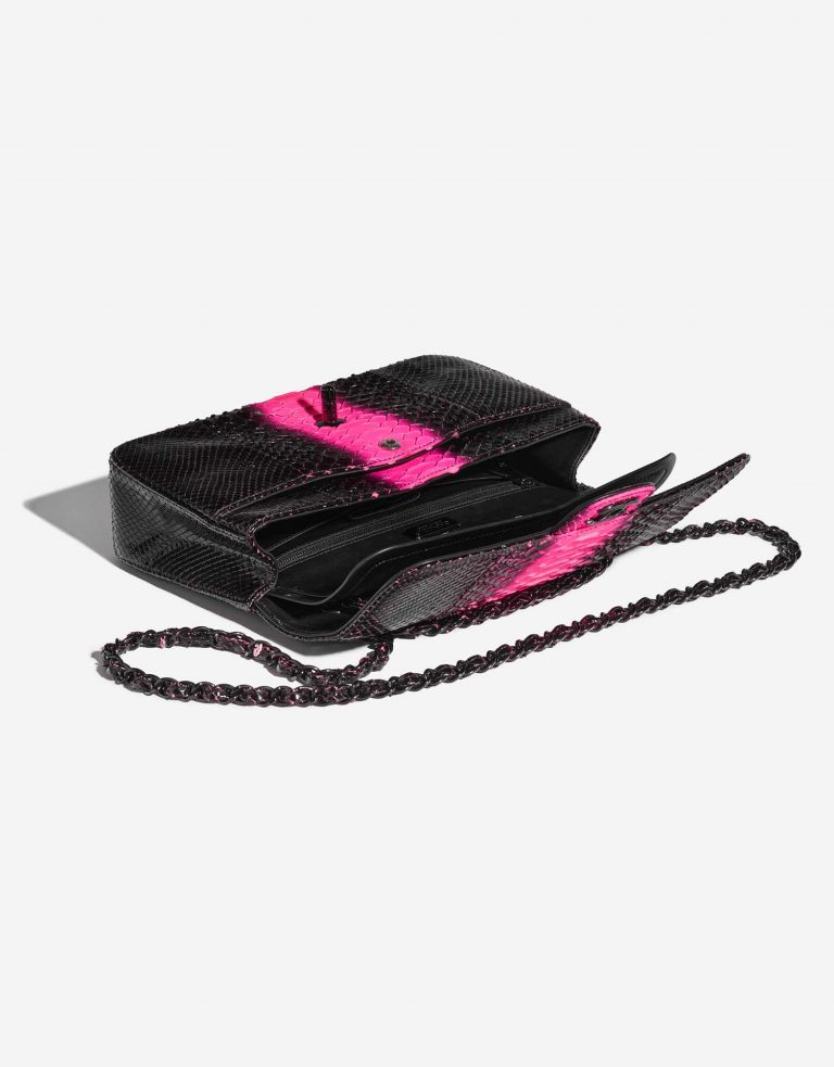 Pre-owned Chanel bag Timeless Medium Python Black / Pink Black, Pink Inside | Sell your designer bag on Saclab.com