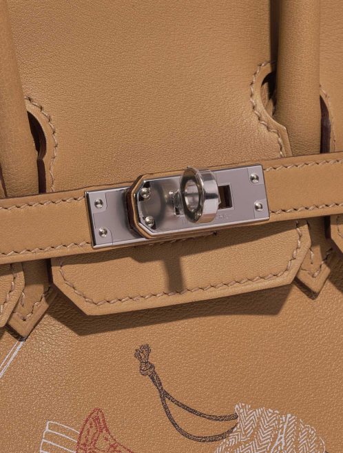 Pre-owned Hermès bag Birkin 25 Swift Biscuit In and Out Brown Closing System | Sell your designer bag on Saclab.com