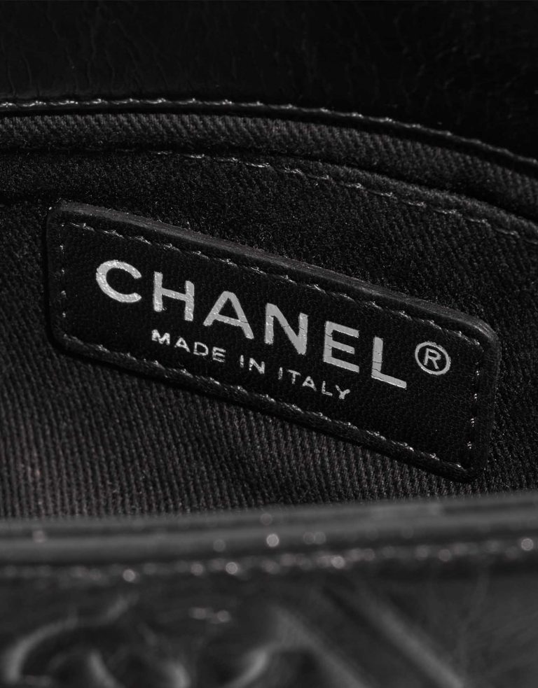 Pre-owned Chanel bag Timeless Baguette Small Aged Calfskin Black Black Logo | Sell your designer bag on Saclab.com