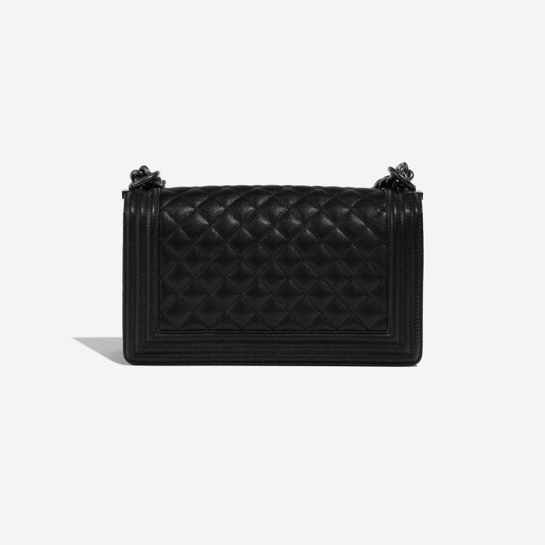 Pre-owned Chanel bag Boy Old Medium Caviar Black Black Back | Sell your designer bag on Saclab.com