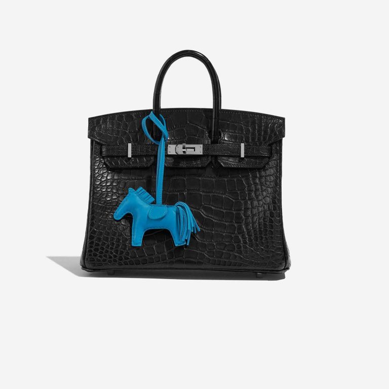 Pre-owned Hermès bag Rodeo PM Milo Lamb Colvert Blue Detail | Sell your designer bag on Saclab.com