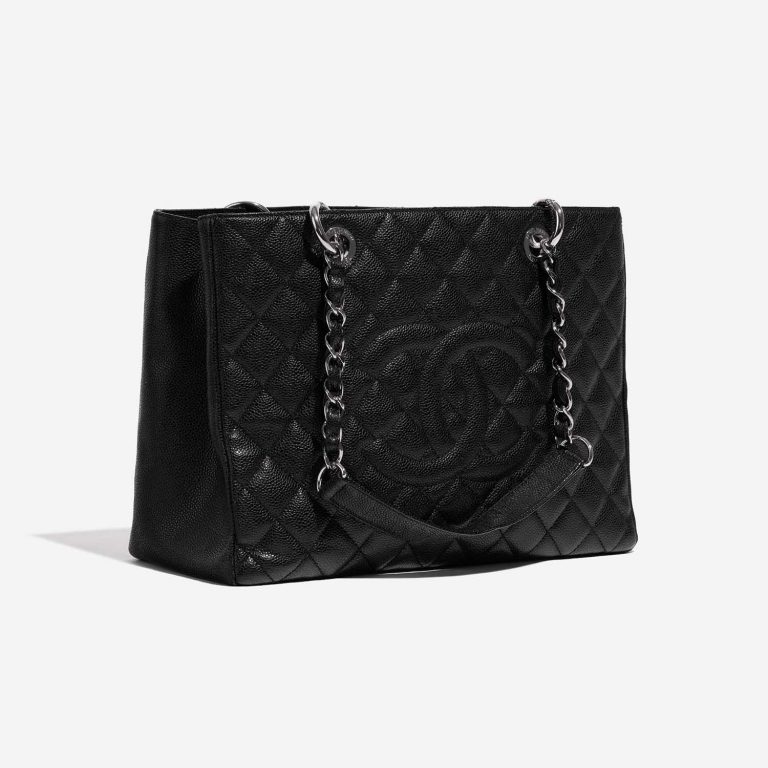 Pre-owned Chanel bag Shopping Tote GST Caviar Black Black Side Front | Sell your designer bag on Saclab.com