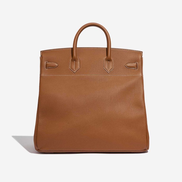 Pre-owned Hermès bag Haut à Courroies 40 Togo Gold Brown Back | Sell your designer bag on Saclab.com