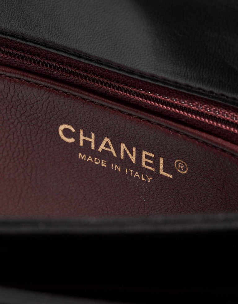 Pre-owned Chanel bag Timeless Handle Large Lamb Black Black Logo | Sell your designer bag on Saclab.com