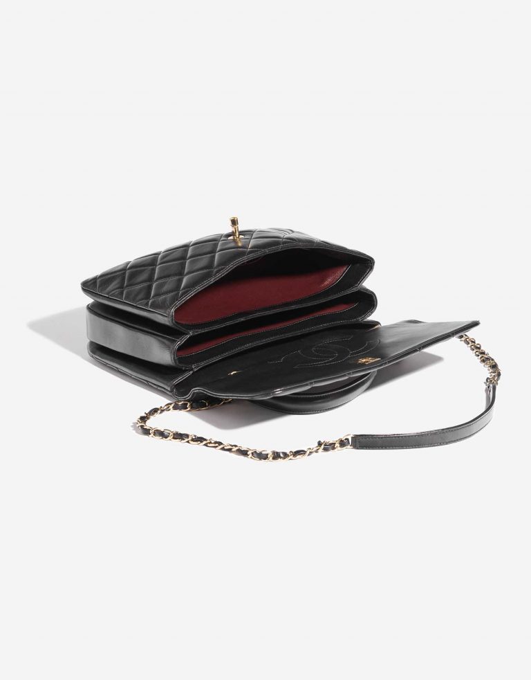 Pre-owned Chanel bag Timeless Handle Large Lamb Black Black Inside | Sell your designer bag on Saclab.com