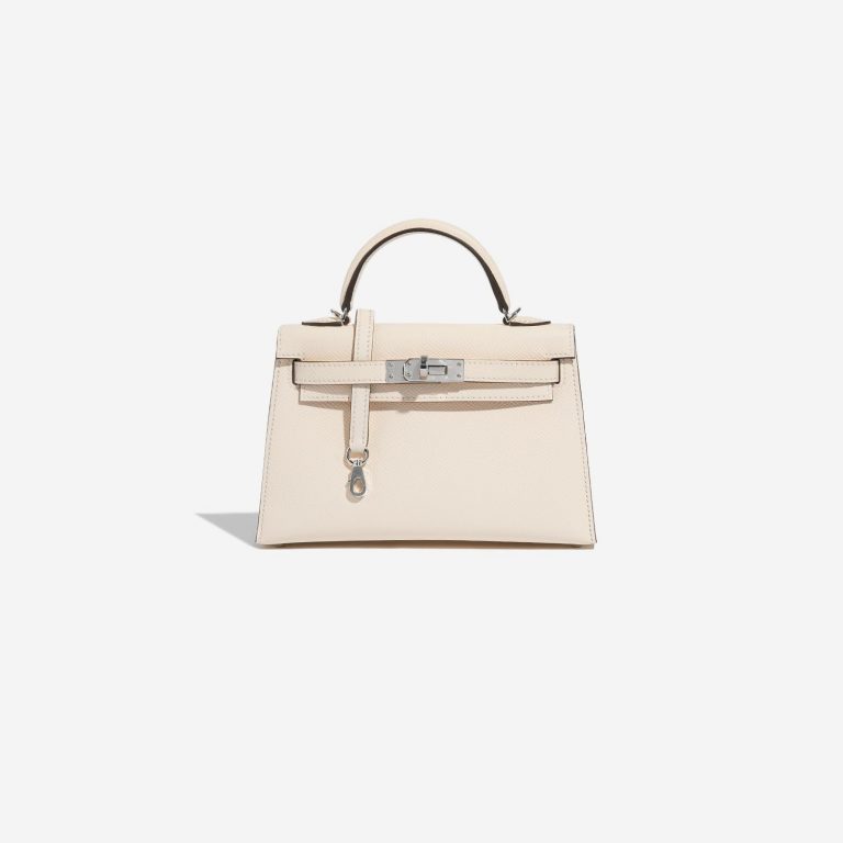 Pre-owned Hermès bag Kelly Mini Epsom Nata Beige Front | Sell your designer bag on Saclab.com