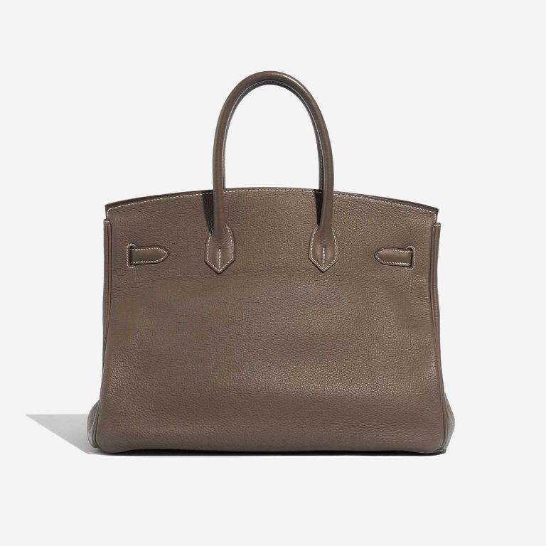 Pre-owned Hermès bag Birkin 35 Togo Etoupe Grey Back | Sell your designer bag on Saclab.com