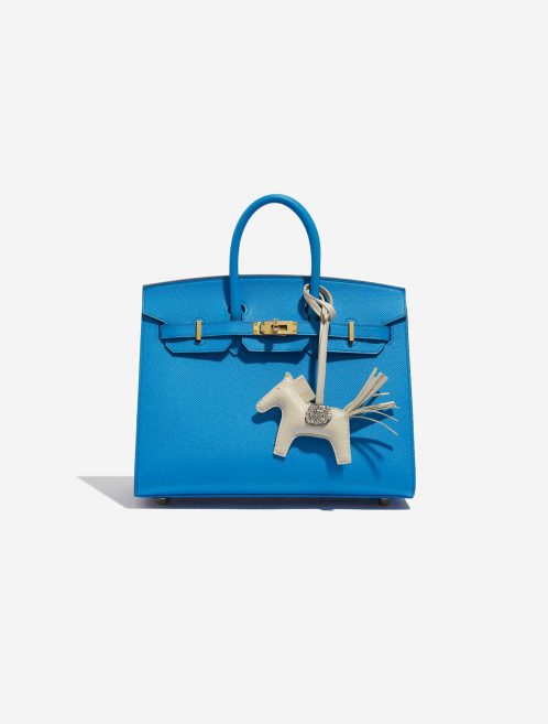 Pre-owned Hermès bag Rodeo PM Swift / Lizard Craie / Ombre White Front | Sell your designer bag on Saclab.com