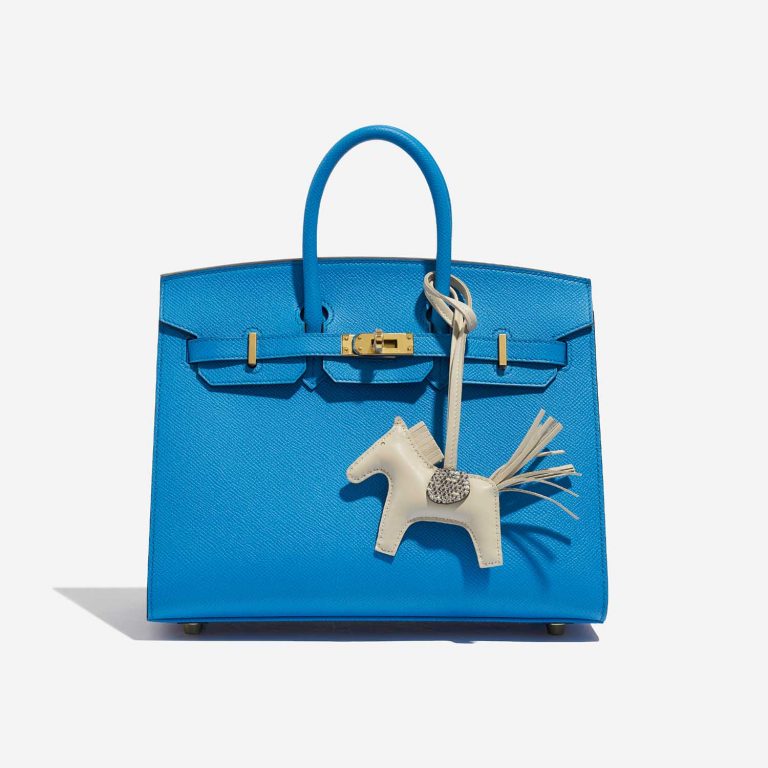 Pre-owned Hermès bag Rodeo PM Swift / Lizard Craie / Ombre White Detail | Sell your designer bag on Saclab.com
