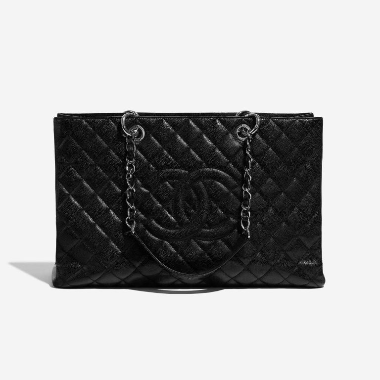 Pre-owned Chanel bag Shopping Tote GST Caviar Black Black Front | Sell your designer bag on Saclab.com
