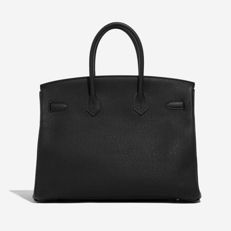 Pre-owned Hermès bag Birkin 35 Verso Togo Black / Blue Agate Black Back | Sell your designer bag on Saclab.com