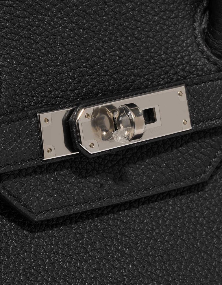 Pre-owned Hermès bag Birkin 35 Verso Togo Black / Blue Agate Black Closing System | Sell your designer bag on Saclab.com