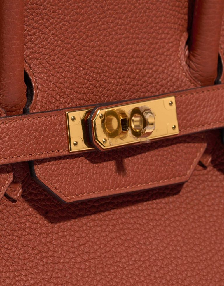 Pre-owned Hermès bag Birkin 35 Togo Cuivre Brown Closing System | Sell your designer bag on Saclab.com
