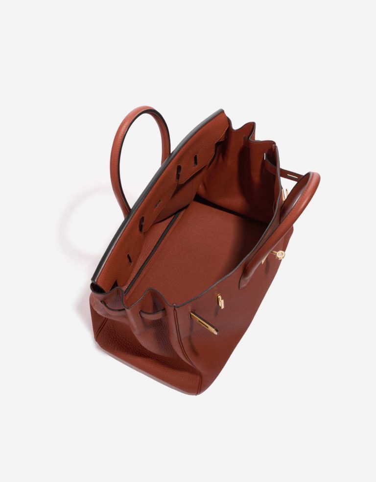Pre-owned Hermès bag Birkin 35 Togo Cuivre Brown Inside | Sell your designer bag on Saclab.com