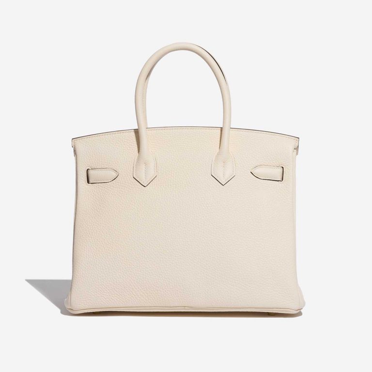 Pre-owned Hermès bag Birkin 30 Taurillon Clemence Nata Beige Back | Sell your designer bag on Saclab.com