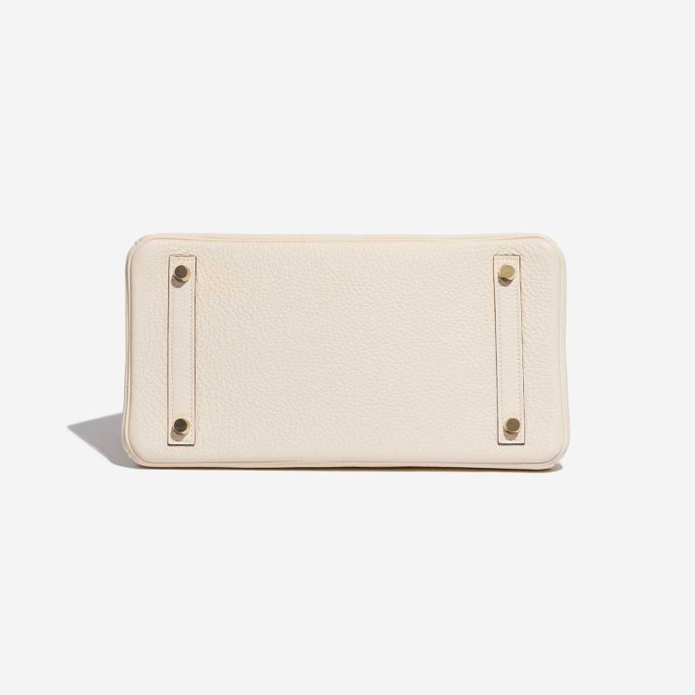 Pre-owned Hermès bag Birkin 30 Taurillon Clemence Nata Beige Bottom | Sell your designer bag on Saclab.com