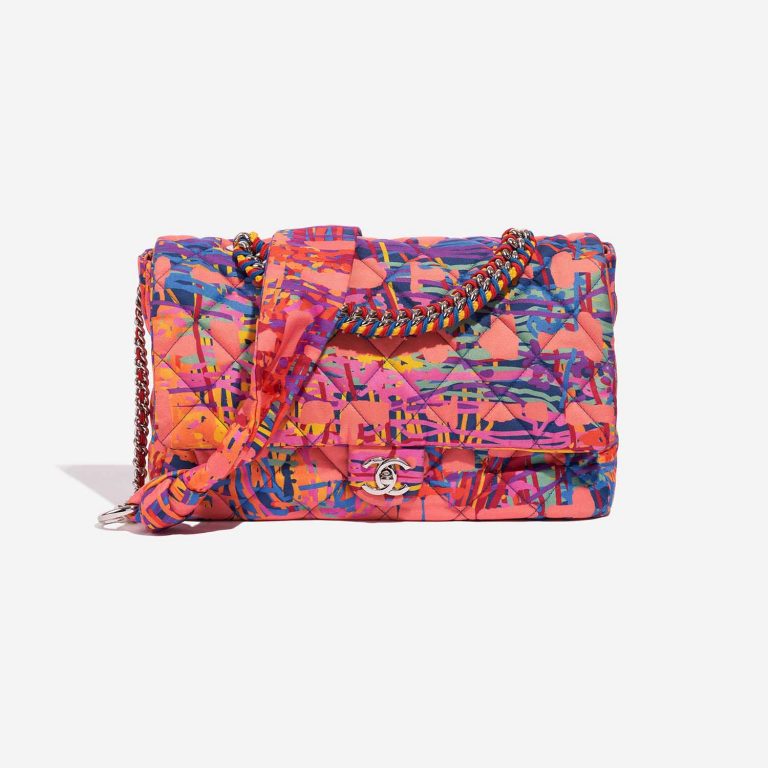 Pre-owned Chanel bag Timeless Maxi Nylon Graffiti Multicolour Front | Sell your designer bag on Saclab.com