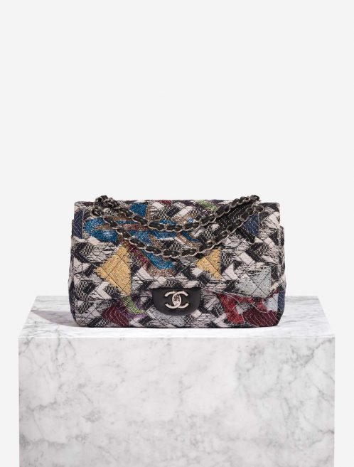Pre-owned Chanel bag Timeless Jumbo Tweed / Rhinestone Multicolour Multicolour Front | Sell your designer bag on Saclab.com