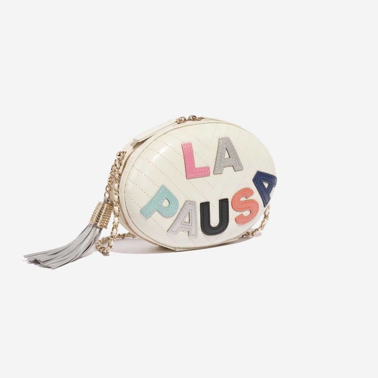 Pre-owned Chanel bag La Pausa Special Coated Calf Multicolour Multicolour, White Side Front | Sell your designer bag on Saclab.com