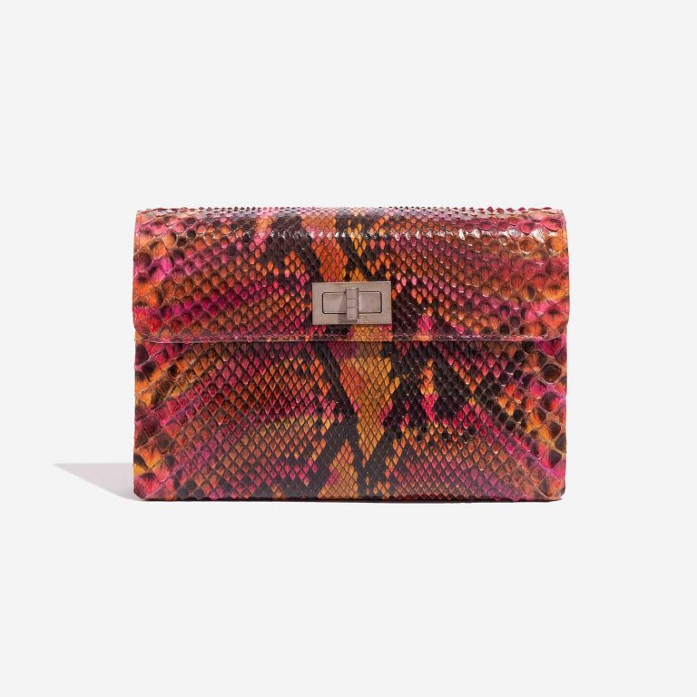 Pre-owned Chanel bag 2.55 Reissue Clutch Python Multicolour Multicolour, Orange, Pink Front | Sell your designer bag on Saclab.com