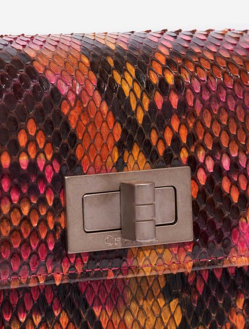 Pre-owned Chanel bag 2.55 Reissue Clutch Python Multicolour Multicolour, Orange, Pink Closing System | Sell your designer bag on Saclab.com