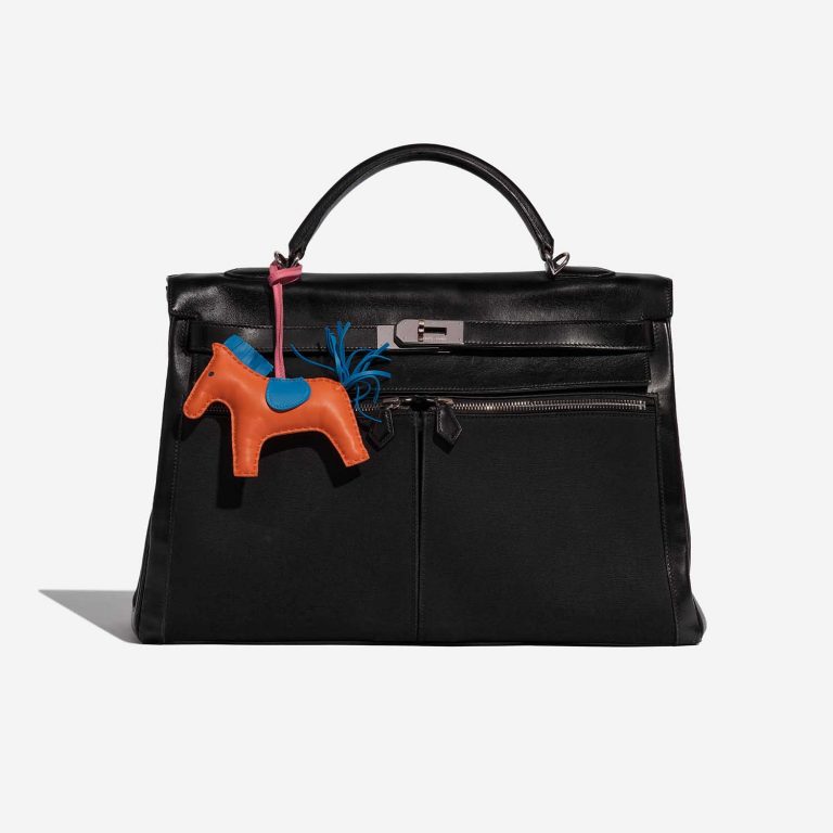 Pre-owned Hermès bag Rodeo MM Milo Orange Poppy / Rose Azalee / Blue Azteque Orange Detail | Sell your designer bag on Saclab.com