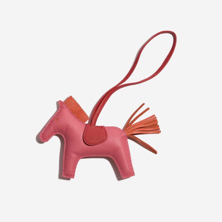 Pre-owned Hermès bag Rodeo MM Milo Rose Azalee / Orange Poppy / Rouge Indien Pink Front | Sell your designer bag on Saclab.com