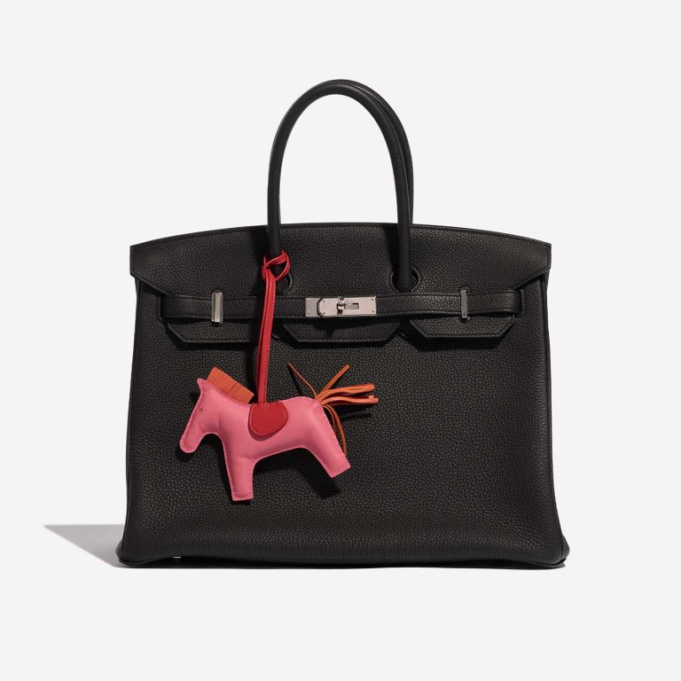 Pre-owned Hermès bag Rodeo MM Milo Rose Azalee / Orange Poppy / Rouge Indien Pink Detail | Sell your designer bag on Saclab.com