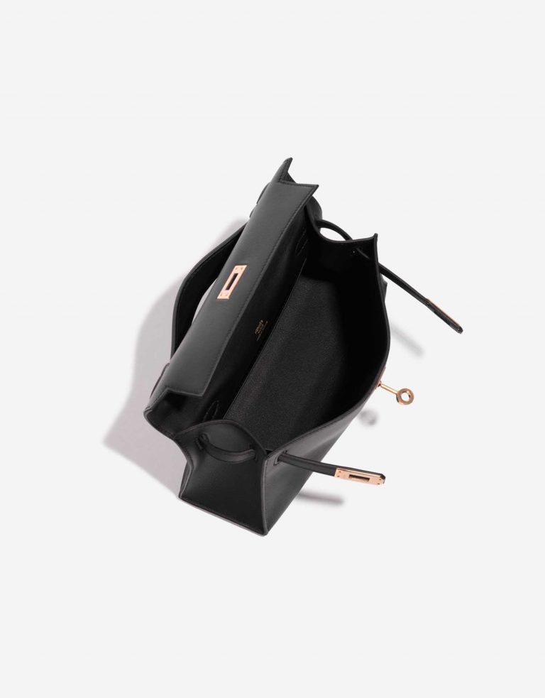 Pre-owned Hermès bag Kelly Pochette Swift Black Black Inside | Sell your designer bag on Saclab.com