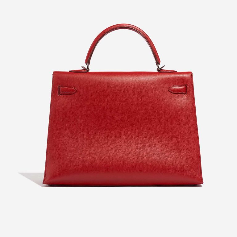 Pre-owned Hermès bag Kelly 35 Epsom Rouge Casaque Red Back | Sell your designer bag on Saclab.com