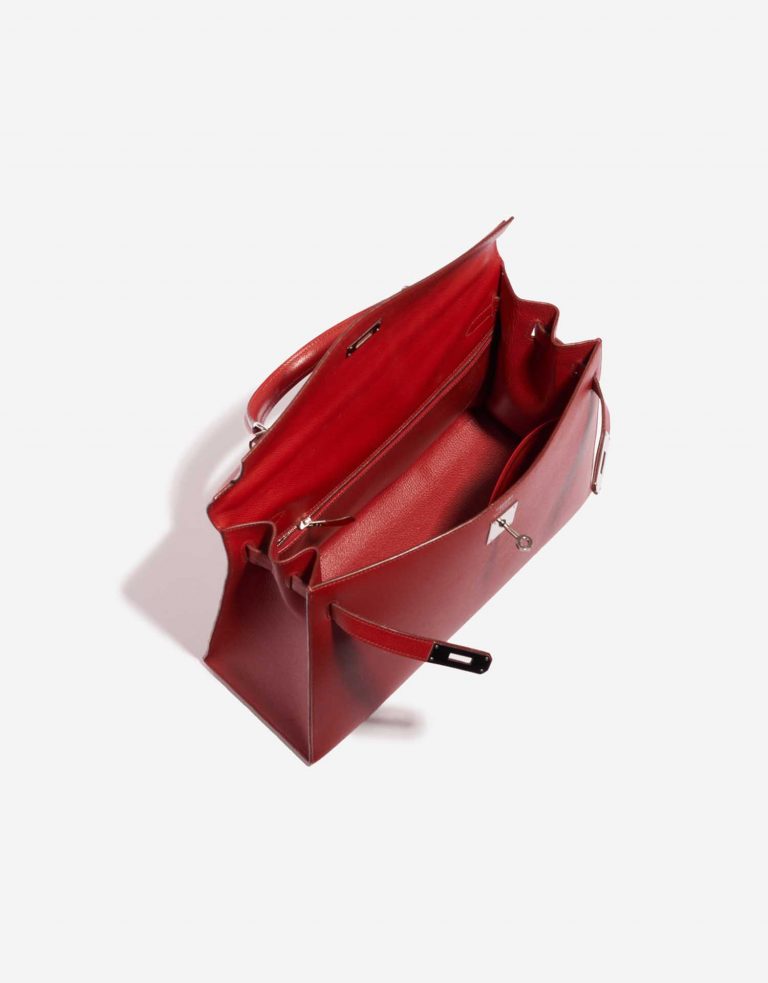 Pre-owned Hermès bag Kelly 35 Epsom Rouge Casaque Red Inside | Sell your designer bag on Saclab.com
