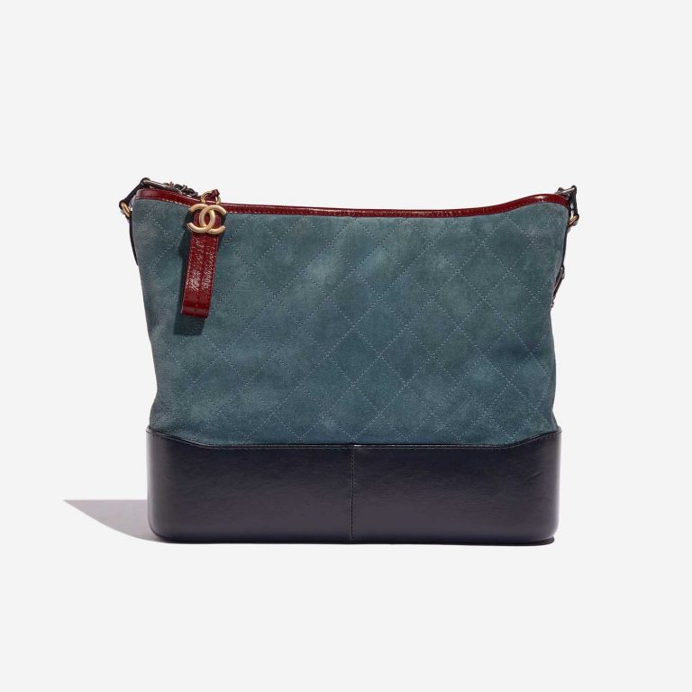 Pre-owned Chanel bag Gabrielle Large Calf / Suede Dark Blue / Grayish Blue / Bordeaux Blue Back | Sell your designer bag on Saclab.com