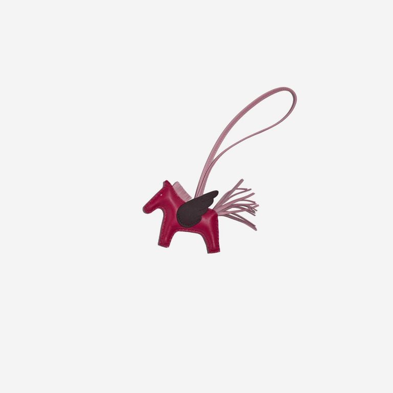 Pre-owned Hermès bag Rodeo Pegase Milo Framboise / Rouge Sellier / Rose Sakura Pink Front | Sell your designer bag on Saclab.com